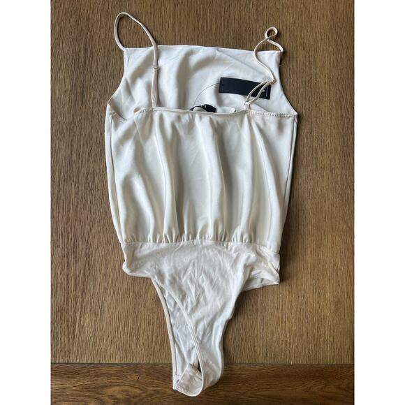 Lulu's Ivory Satin Cowl Neck Top - Picture 6 of 7